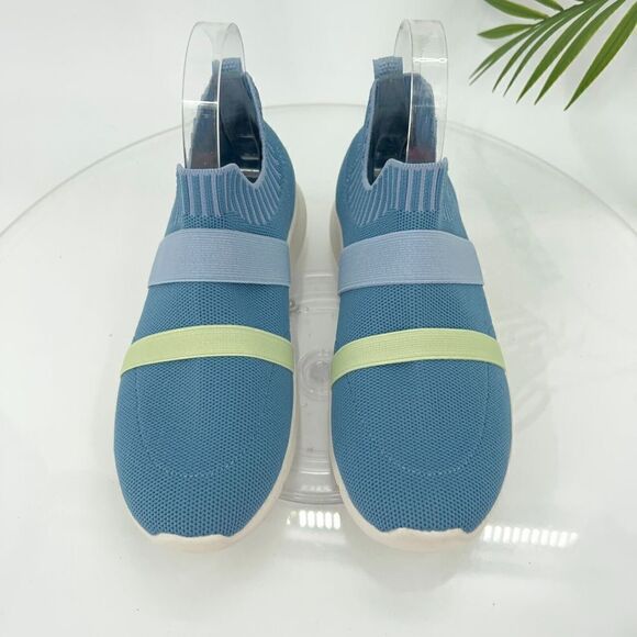 QVC Spenco Women's Karma Stretch Shoe Size 7 D Slip On Knit Blue Sneaker Shoes - Picture 4 of 15